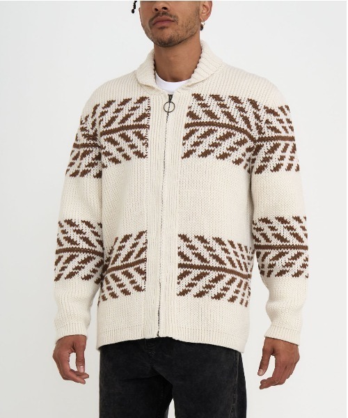 DEUS EX MACHINA(デウスエクスマキナ)の「PRIME CARDIGAN ウールカーディガン フロントジップ(カーディガン/ボレロ・メンズ・ナチュラル・MEDIUM/LARGE)」の2枚目の写真