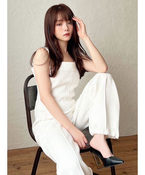 RESEXXY（リゼクシー）の「スウェットコルセットトップス【セットアップ着用可能】（スウェット・レディース・チャコールグレー/アイボリー/ブラック・FREE）」の11枚目の写真