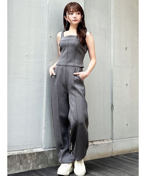 RESEXXY（リゼクシー）の「スウェットコルセットトップス【セットアップ着用可能】（スウェット・レディース・チャコールグレー/アイボリー/ブラック・FREE）」の15枚目の写真