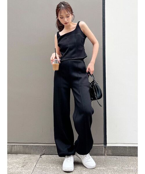 RESEXXY（リゼクシー）の「スウェットコルセットトップス【セットアップ着用可能】（スウェット・レディース・チャコールグレー/アイボリー/ブラック・FREE）」の20枚目の写真