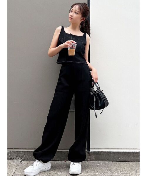 RESEXXY（リゼクシー）の「スウェットコルセットトップス【セットアップ着用可能】（スウェット・レディース・チャコールグレー/アイボリー/ブラック・FREE）」の22枚目の写真