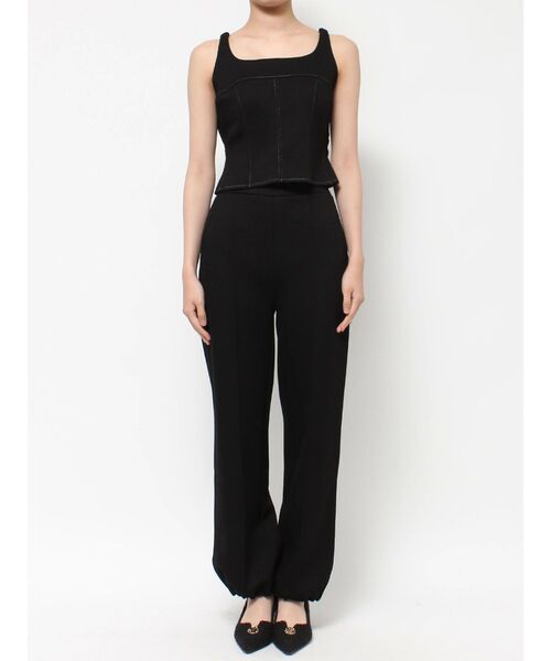 RESEXXY（リゼクシー）の「スウェットコルセットトップス【セットアップ着用可能】（スウェット・レディース・チャコールグレー/アイボリー/ブラック・FREE）」の4枚目の写真