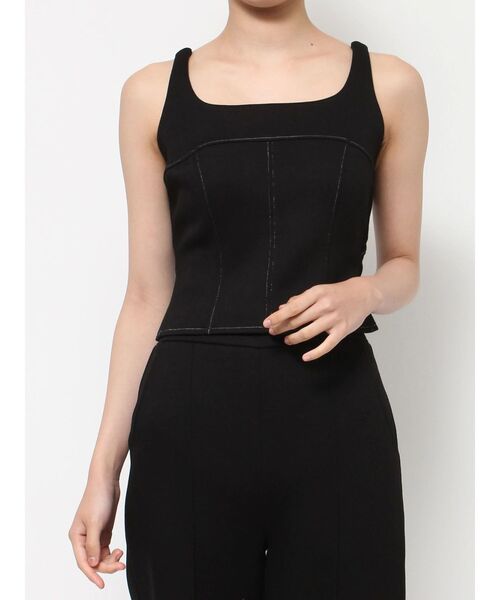 RESEXXY（リゼクシー）の「スウェットコルセットトップス【セットアップ着用可能】（スウェット・レディース・チャコールグレー/アイボリー/ブラック・FREE）」の10枚目の写真