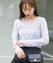 COLONY 2139 | シアーメロー切替トップス(Tシャツ/カットソー)