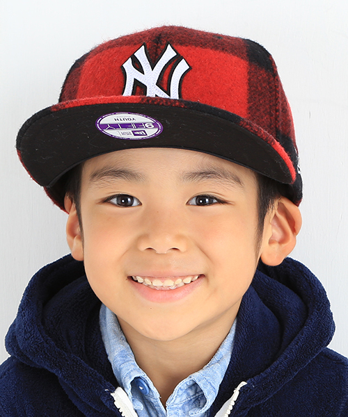 B:MING by BEAMS(ビーミングバイビームス)の「<KIDS>NEW ERA / 別注CHECK CAP(キャップ・キッズ・ブルー系その他/レッド系その他・ONE SIZE)」の1枚目の写真