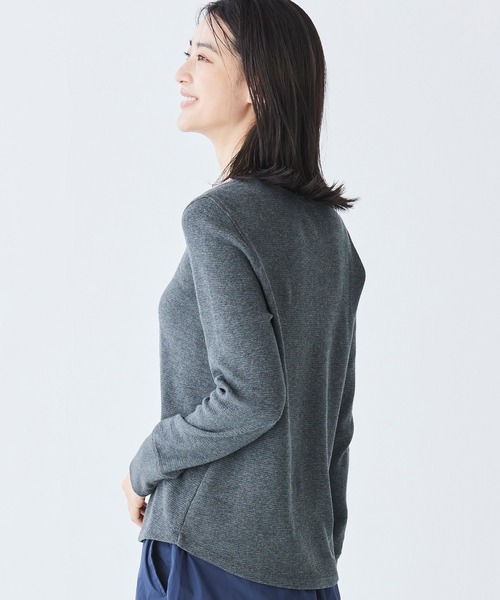 セール】ワッフル・ニット・ヘンリー 米国フィット・プチ（Tシャツ