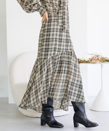 mysty woman | イレギュラーヘムチェックスカート 978495(スカート)