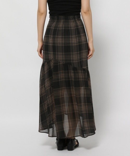 mysty woman（ミスティウーマン）の「イレギュラーヘムチェックスカート 978495（スカート・レディース・ホワイト系その他/ブラック系その他・FREE）」の14枚目の写真