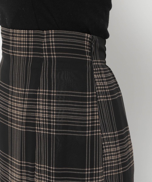 mysty woman（ミスティウーマン）の「イレギュラーヘムチェックスカート 978495（スカート・レディース・ホワイト系その他/ブラック系その他・FREE）」の5枚目の写真