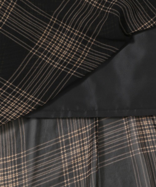 mysty woman（ミスティウーマン）の「イレギュラーヘムチェックスカート 978495（スカート・レディース・ホワイト系その他/ブラック系その他・FREE）」の4枚目の写真