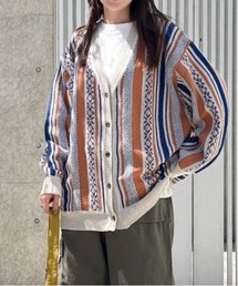 niko and... | ヴィンテージライクアソート柄カーディガン(カーディガン/ボレロ)