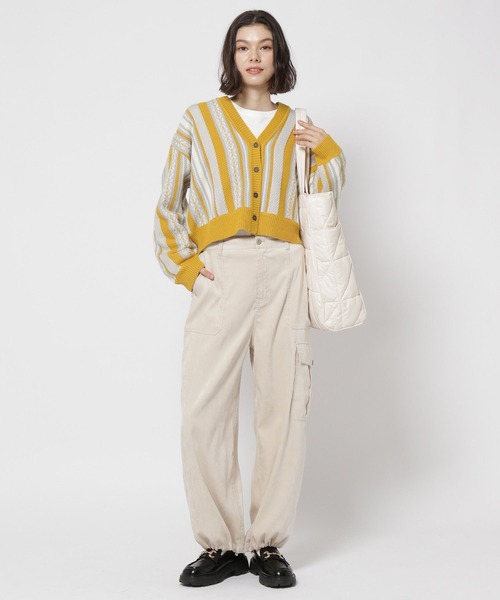 niko and...（ニコアンド）の「ヴィンテージライクアソート柄カーディガン（カーディガン/ボレロ・レディース・グリーン/オレンジ/オフホワイト/シャーベット/ブルー/ピンク/イエロー・FREE/SHORT/LONG）」の20枚目の写真