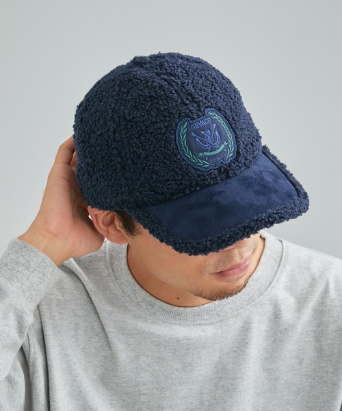 GEVACO（ゲバコ）の「【GEVACO/ゲバコ】ボアキャップ（キャップ・レディース・サックスブルー/オフホワイト/キャメル/ネイビー・ONE SIZE）」の3枚目の写真