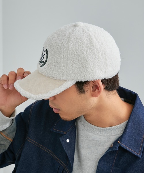 GEVACO（ゲバコ）の「【GEVACO/ゲバコ】ボアキャップ（キャップ・レディース・サックスブルー/オフホワイト/キャメル/ネイビー・ONE SIZE）」の2枚目の写真