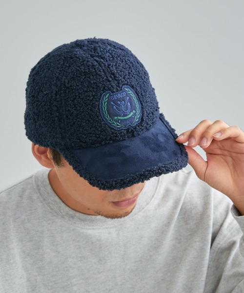 GEVACO（ゲバコ）の「【GEVACO/ゲバコ】ボアキャップ（キャップ・レディース・サックスブルー/オフホワイト/キャメル/ネイビー・ONE SIZE）」の9枚目の写真