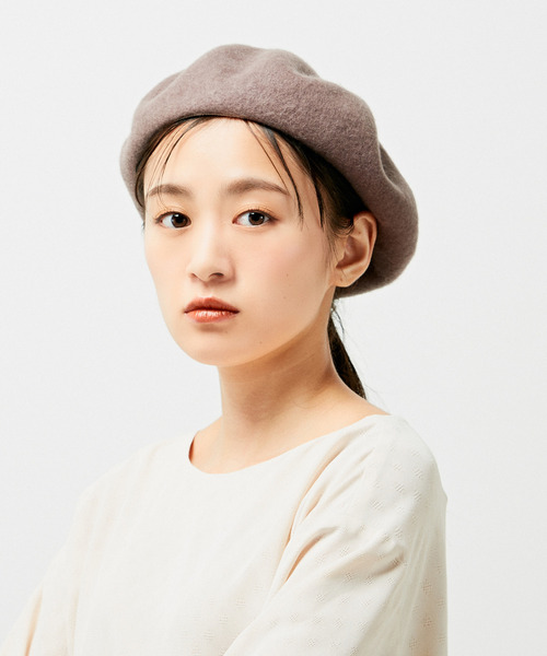 MELROSE claire(メルローズ クレール)の「【柔らかバスクベレー帽】(ハンチング/ベレー帽・レディース・ブラウン/カーキ/マスタード/グレイッシュブルー・FREE)」の2枚目の写真