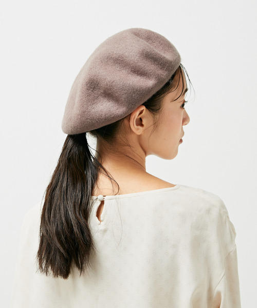 MELROSE claire(メルローズ クレール)の「【柔らかバスクベレー帽】(ハンチング/ベレー帽・レディース・ブラウン/カーキ/マスタード/グレイッシュブルー・FREE)」の5枚目の写真