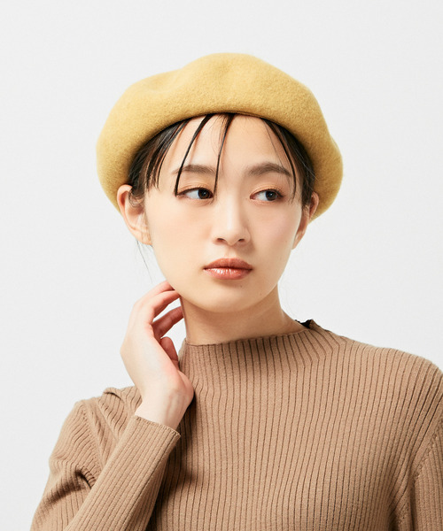 MELROSE claire(メルローズ クレール)の「【柔らかバスクベレー帽】(ハンチング/ベレー帽・レディース・ブラウン/カーキ/マスタード/グレイッシュブルー・FREE)」の7枚目の写真