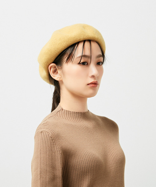 MELROSE claire(メルローズ クレール)の「【柔らかバスクベレー帽】(ハンチング/ベレー帽・レディース・ブラウン/カーキ/マスタード/グレイッシュブルー・FREE)」の8枚目の写真