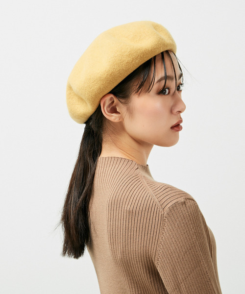 MELROSE claire(メルローズ クレール)の「【柔らかバスクベレー帽】(ハンチング/ベレー帽・レディース・ブラウン/カーキ/マスタード/グレイッシュブルー・FREE)」の9枚目の写真