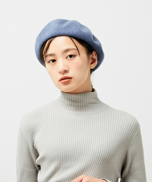 MELROSE claire(メルローズ クレール)の「【柔らかバスクベレー帽】(ハンチング/ベレー帽・レディース・ブラウン/カーキ/マスタード/グレイッシュブルー・FREE)」の12枚目の写真