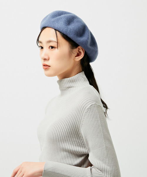 MELROSE claire(メルローズ クレール)の「【柔らかバスクベレー帽】(ハンチング/ベレー帽・レディース・ブラウン/カーキ/マスタード/グレイッシュブルー・FREE)」の13枚目の写真
