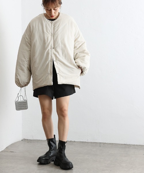 sudo⭐︎新品未開封⭐︎迷彩 冬アウター⭐︎完売商品⭐︎裏中綿入りキルティング LAFFMO（ラフモ）の「キルティングドロスト中綿ジャケット（ダウン