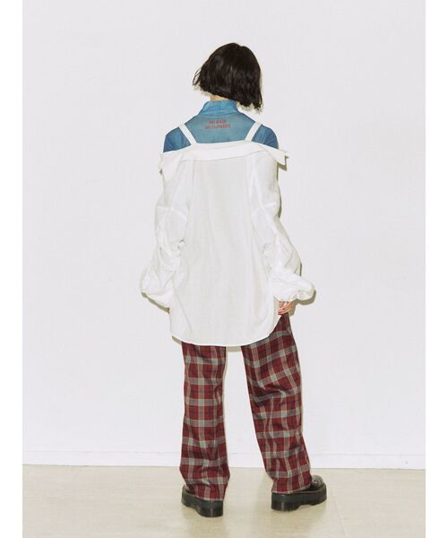 jouetie（ジュエティ）の「2WAYルーズシャツ（シャツ/ブラウス・レディース・ネイビー/ブラウン/オフホワイト・MEDIUM）」の15枚目の写真