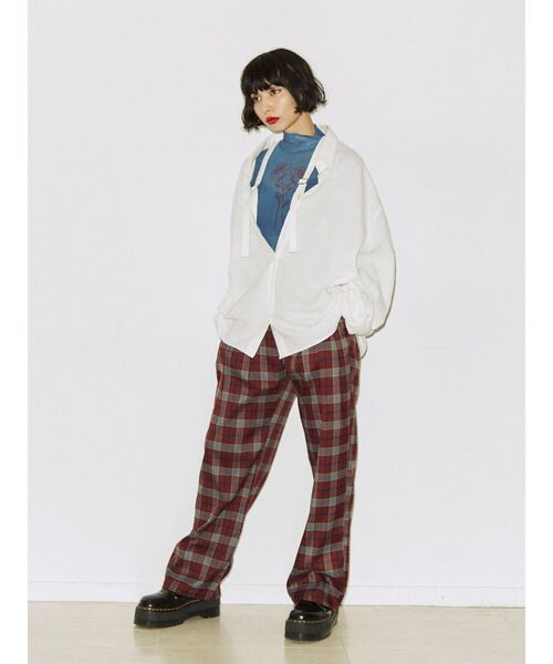 jouetie（ジュエティ）の「2WAYルーズシャツ（シャツ/ブラウス・レディース・ネイビー/ブラウン/オフホワイト・MEDIUM）」の20枚目の写真