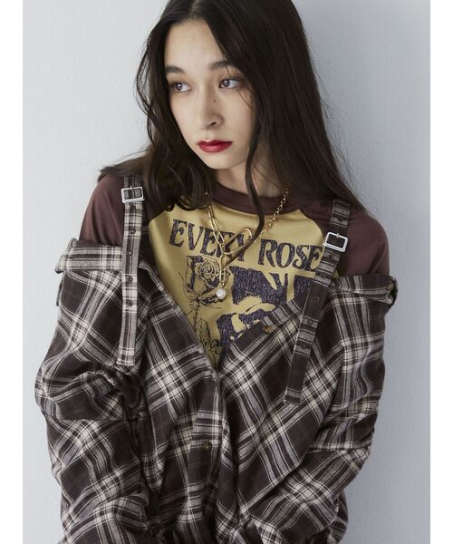 jouetie（ジュエティ）の「2WAYルーズシャツ（シャツ/ブラウス・レディース・ネイビー/ブラウン/オフホワイト・MEDIUM）」の17枚目の写真