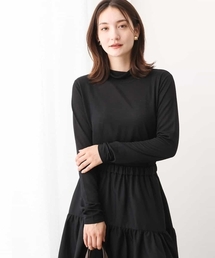 MK MICHEL KLEIN | シアーハイネックカットソー/洗える(Tシャツ/カットソー)