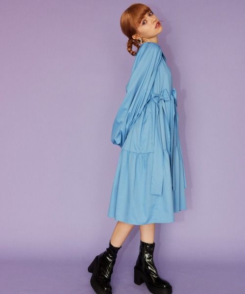 Candy Stripper(キャンディストリッパー)の「RIBBON RIBBON ドレス(ワンピース・レディース・オフホワイト/ブルー/ブラック・2)」の5枚目の写真