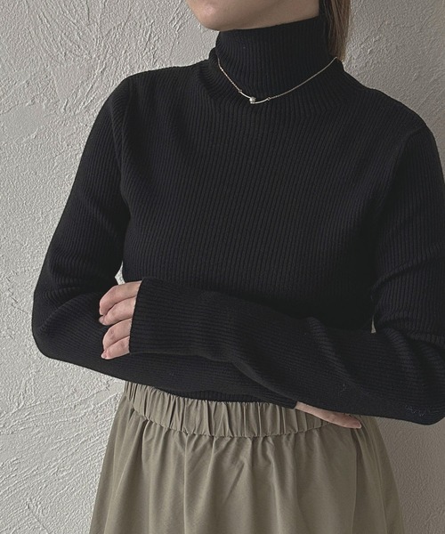 apres jour clair(アプレジュールクレア)の「【apres jour clair】ハイネックリブニット【ZOZOTOWN限定アイテム】(ニット/セーター・レディース・グレー/アイボリー/ダークブラウン/オレンジ/モスグリーン/ブラック・X-LARGE/フリー)」の16枚目の写真
