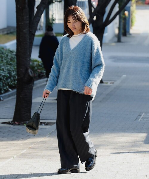 BEAMS GOLF シャギースリーブニット　長袖　サイズM B:MING by BEAMS（ビーミング by ビームス）ロングスリーブ T