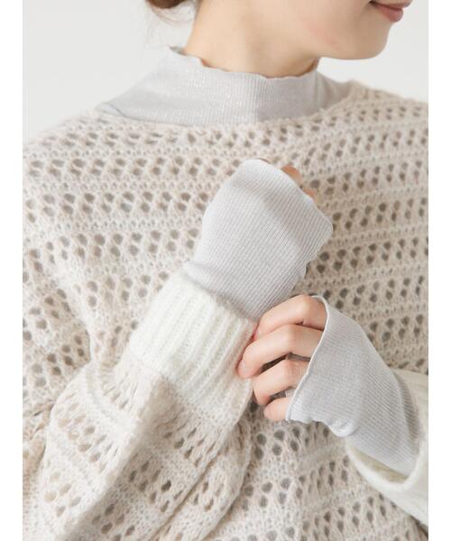 Te chichi TERRASSE（テチチテラス）の「ラメメローハイネックトップス（Tシャツ/カットソー・レディース・オフホワイト/ベージュ/ブラック・F）」の10枚目の写真