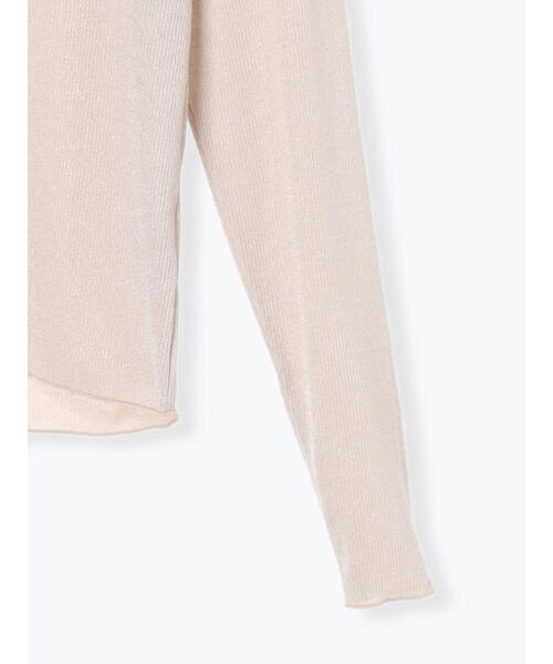 Te chichi TERRASSE（テチチテラス）の「ラメメローハイネックトップス（Tシャツ/カットソー・レディース・オフホワイト/ベージュ/ブラック・F）」の12枚目の写真