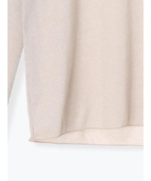 Te chichi TERRASSE（テチチテラス）の「ラメメローハイネックトップス（Tシャツ/カットソー・レディース・オフホワイト/ベージュ/ブラック・F）」の13枚目の写真