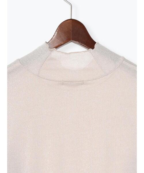 Te chichi TERRASSE（テチチテラス）の「ラメメローハイネックトップス（Tシャツ/カットソー・レディース・オフホワイト/ベージュ/ブラック・F）」の14枚目の写真