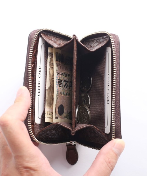 クロコダイルレザーホーンバックミニ財布（財布）｜sankyo shokai（サンキョウショウカイ）