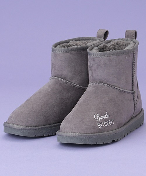 by LOVEiT（バイラビット）の「エコスエードムートンブーツ（スニーカー・キッズ・ブラック/グレー/モカ・21cm/23cm/22cm/24cm）」の3枚目の写真