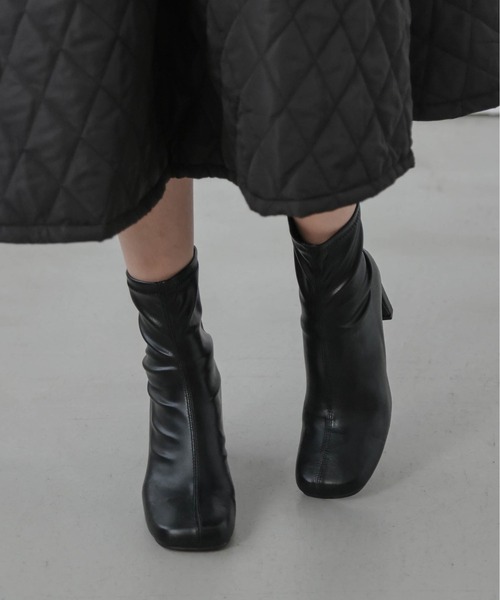 AMELY（エミリー）の「エコレザーショートブーツ（ブーツ・レディース・ブラウン/ブラック・35/36/37/38/39/40）」の22枚目の写真