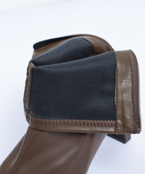 AMELY（エミリー）の「エコレザーショートブーツ（ブーツ・レディース・ブラウン/ブラック・35/36/37/38/39/40）」の17枚目の写真