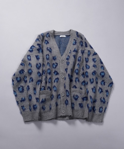 ONCILY(オンシェリー)の「LEOPARD V-NECK KNIT CARDIGAN / レオパードVネックニットカーディガン(カーディガン/ボレロ・メンズ・ブラウン/ブルー・MEDIUM/LARGE)」の22枚目の写真