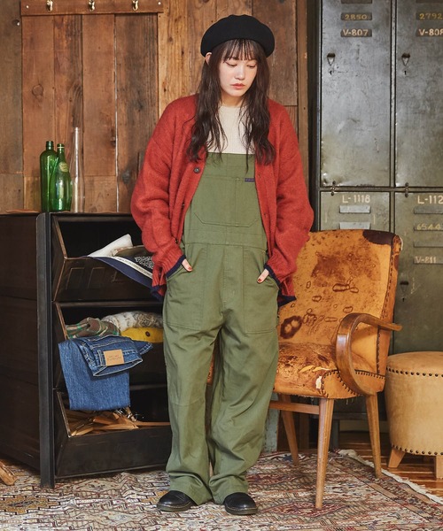 CUBE SUGAR（キューブシュガー）の「モヘアタッチジャガード無地Vネックカーディガン（カーディガン/ボレロ・レディース・マスタード/ネイビー/ホワイト/レッド/ブラック・M）」の18枚目の写真