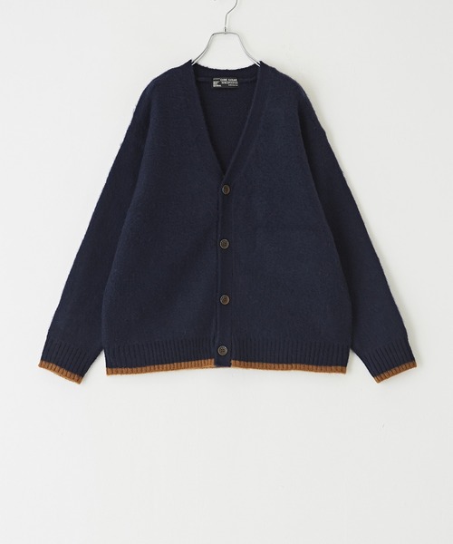CUBE SUGAR（キューブシュガー）の「モヘアタッチジャガード無地Vネックカーディガン（カーディガン/ボレロ・レディース・マスタード/ネイビー/ホワイト/レッド/ブラック・M）」の7枚目の写真