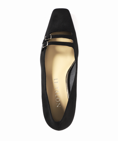 LE TALON(ルタロン)の「6.5cmダブルストラップパンプス(パンプス・レディース・ブラック×ブラック/アイボリー/ブラック・24.5cm/24cm/22.5cm/23cm/23.5cm/22cm/25cm)」の4枚目の写真