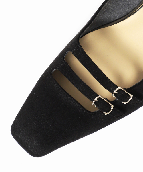 LE TALON(ルタロン)の「6.5cmダブルストラップパンプス(パンプス・レディース・ブラック×ブラック/アイボリー/ブラック・24.5cm/24cm/22.5cm/23cm/23.5cm/22cm/25cm)」の8枚目の写真