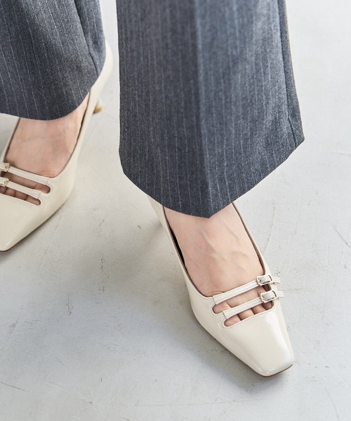 LE TALON(ルタロン)の「6.5cmダブルストラップパンプス(パンプス・レディース・ブラック×ブラック/アイボリー/ブラック・24.5cm/24cm/22.5cm/23cm/23.5cm/22cm/25cm)」の15枚目の写真