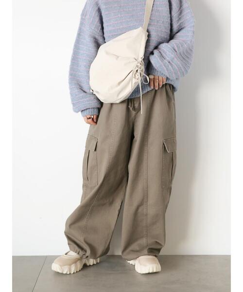 ehka sopo（エヘカソポ）の「バイオ加工カーゴパンツ（カーゴパンツ・レディース・チャコールグレー/オリーブ/グリーン・F）」の5枚目の写真