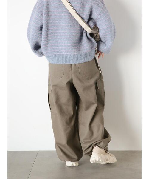 ehka sopo（エヘカソポ）の「バイオ加工カーゴパンツ（カーゴパンツ・レディース・チャコールグレー/オリーブ/グリーン・F）」の6枚目の写真